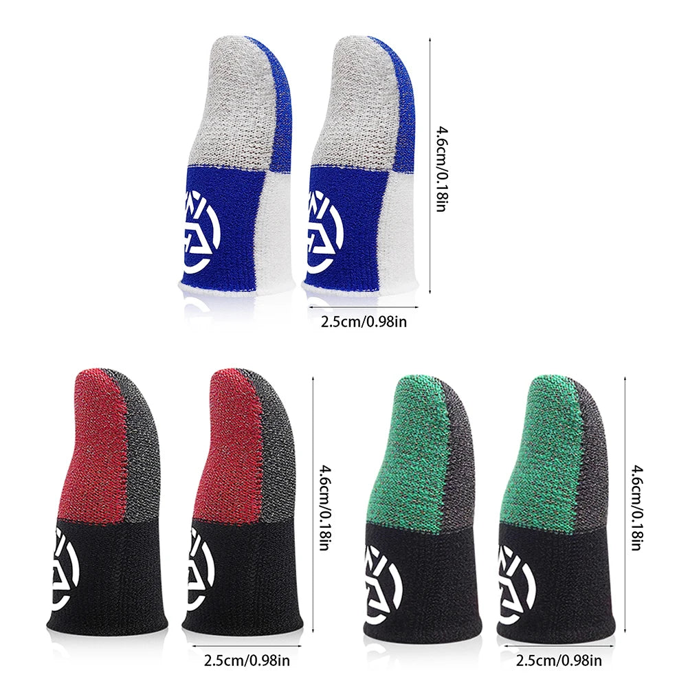Splicing Gamers Gloves Breathable Anti Slip Fingertip Cover Sweatproof Sensitive Touch Screen Finger Sleeve for PUBG Mobile Game