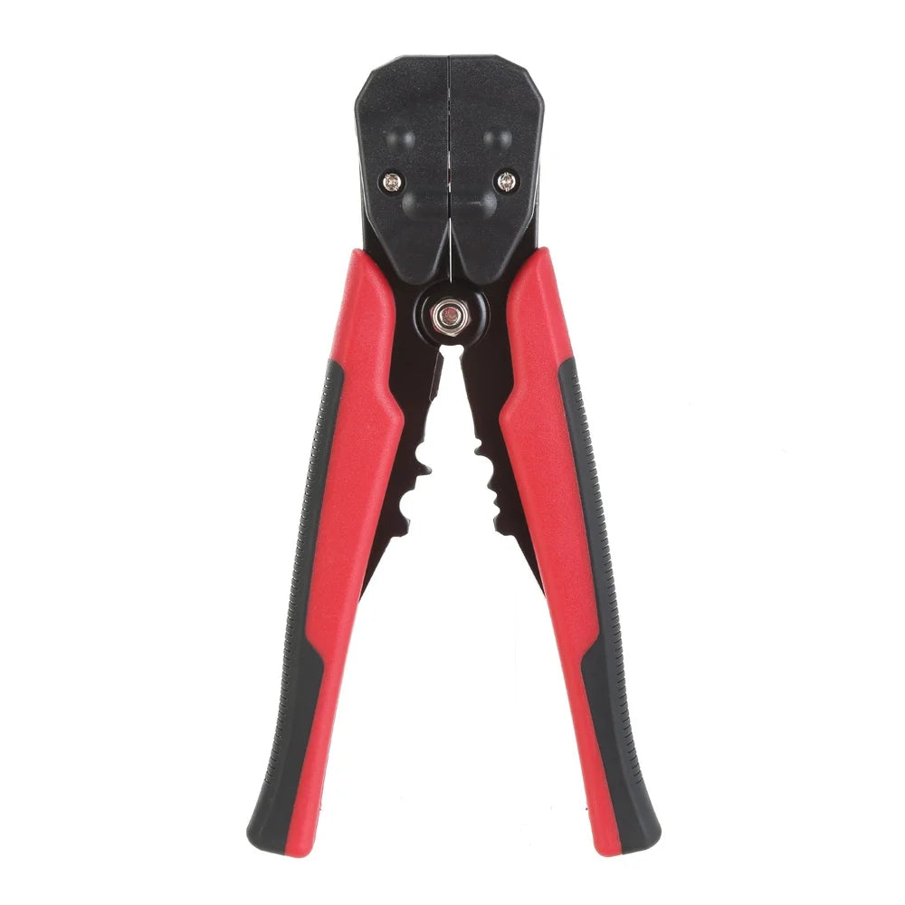 8" Self-Adjusting Wire Stripper Tool 24-10 AWG Crimper Cutter Integrated Wire Stop Micro-Adjust Knob Soft Grip Handle New
