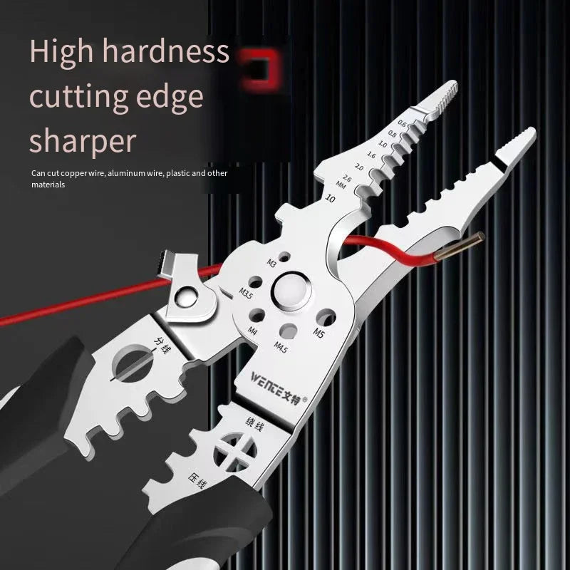 Multifunctional New Electrical Wire Stripping Pliers Splice Skin Peeling Wire Bending Imported Type Wire Winding Scissors