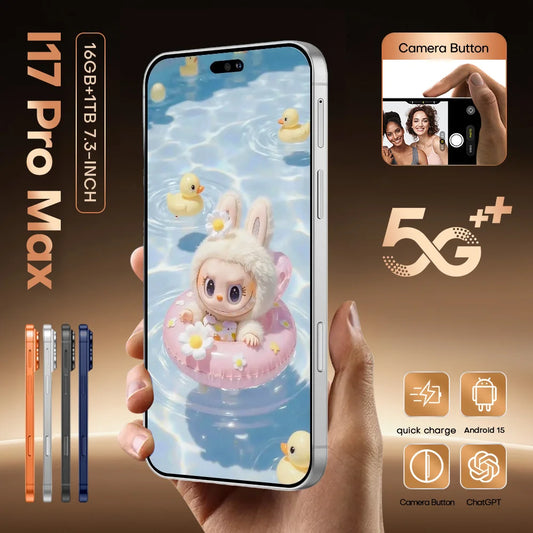 HOT i17 Pro Max 7.3inch 8000mAh Battery 5G Dual Card Global Edition Original Cheap Smart Android Facial Recognition Function