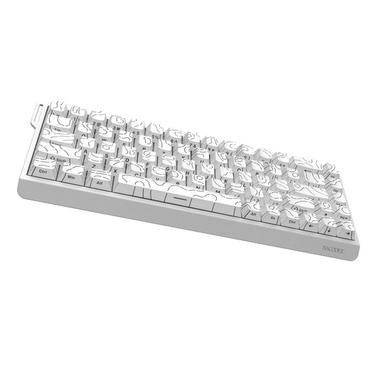 NK68 V2 Wired Mechanical Gaming Keyboard, Red Switch, Full Hot-Swappable, RGB Streamer Light, 68 Keys for Gaming & Office