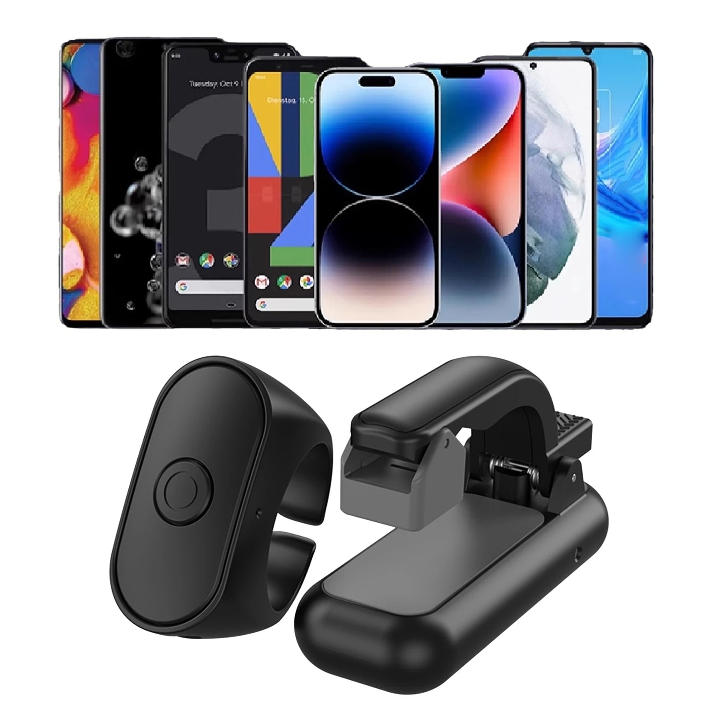 2-in-1 Page Turner Clicker Wireless E-book Page Turner Record Triggers Remote for Kindle Paperwhite Scribe Accessories