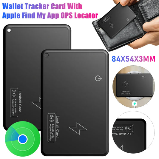 1-50PCS Wallet Tracker Card Wireless Charging Smart Tag Device With Apple Find My App Bluetooth Tracker For Iphone GPS Tracker