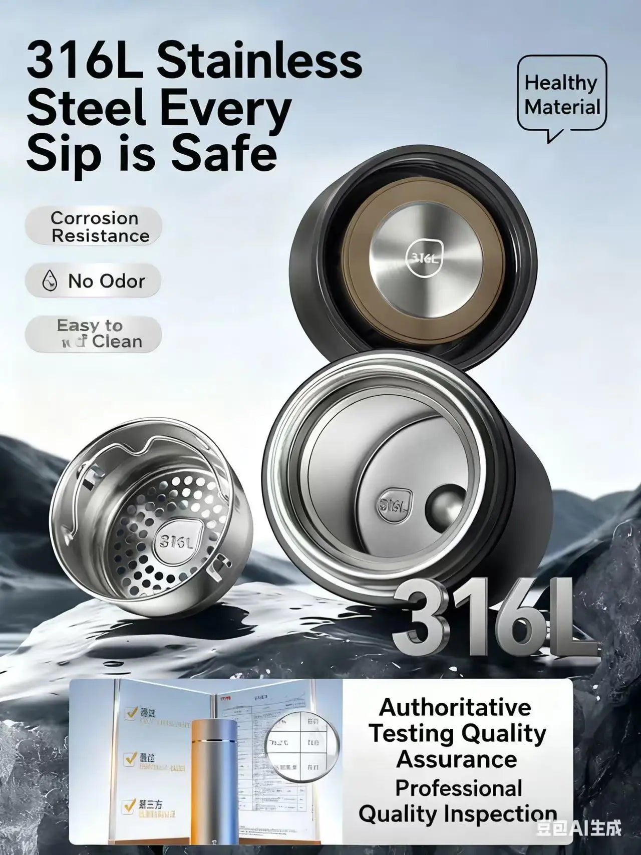 Smart Display Temperature Large Capacity Thermal Cup, Premium Stainless-Steel Tea Thermos for Men & Women (2025 New Model)