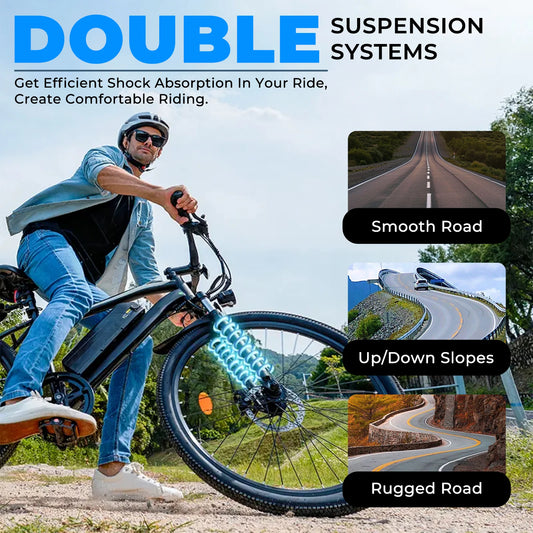 Electric Bike,26"x4.0 Fat Tire Ebike for Adults,350W Peak, Electric Mountain Bike,19.9mph, E bike UL2849