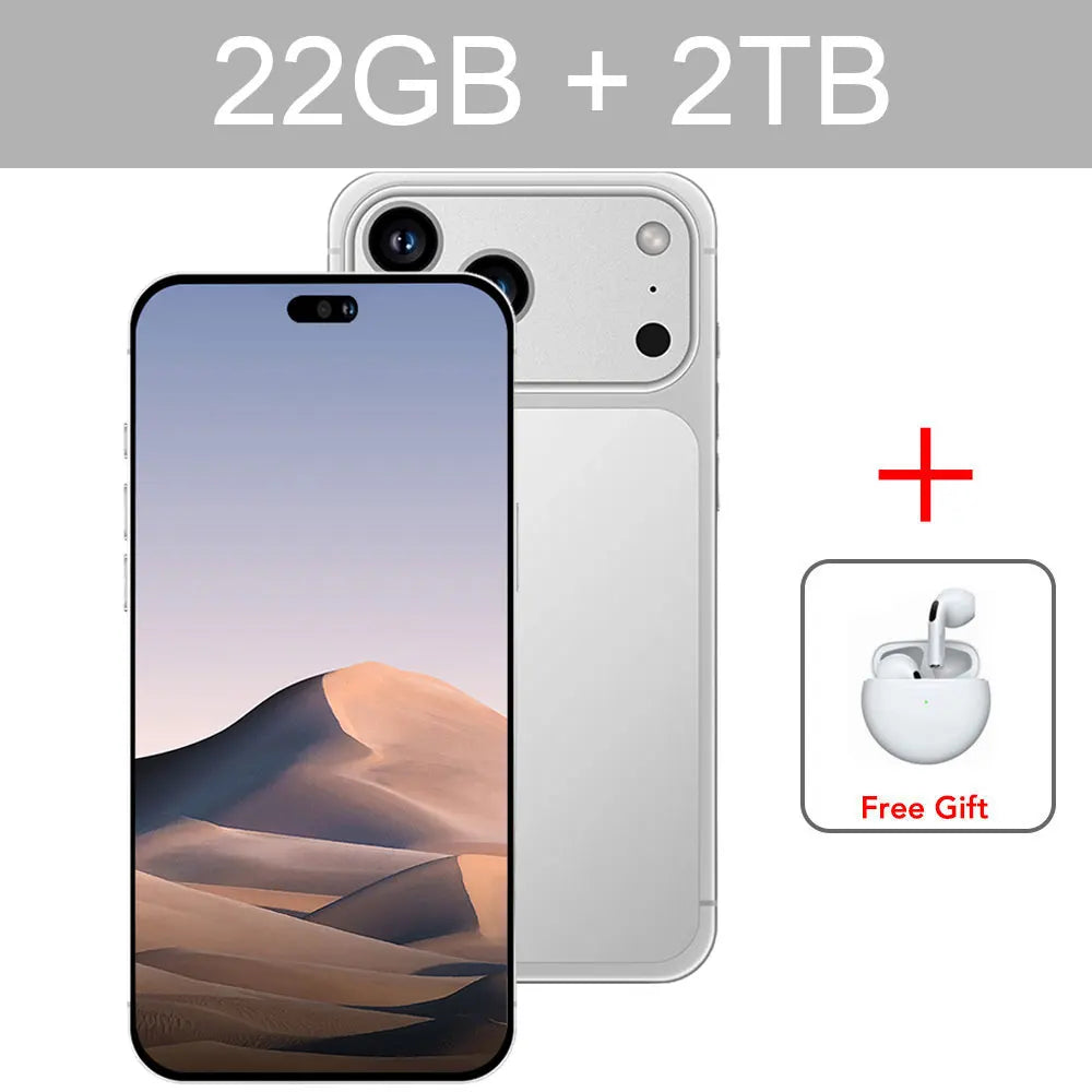 2026 NEW i17 Pro Max 5G Dual Card 8000mAh Battery 7.3HD Global Edition Original Cheap Smart Android Facial Recognition Function