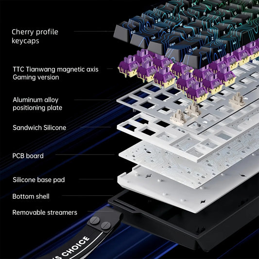 ACE 68 Wired Magnetic Switch Gaming Keyboard Hall Effect Rapid Trigger Programmable RGB 8K Hz DKS/MT/TGL/RS/SOCD Keyboard