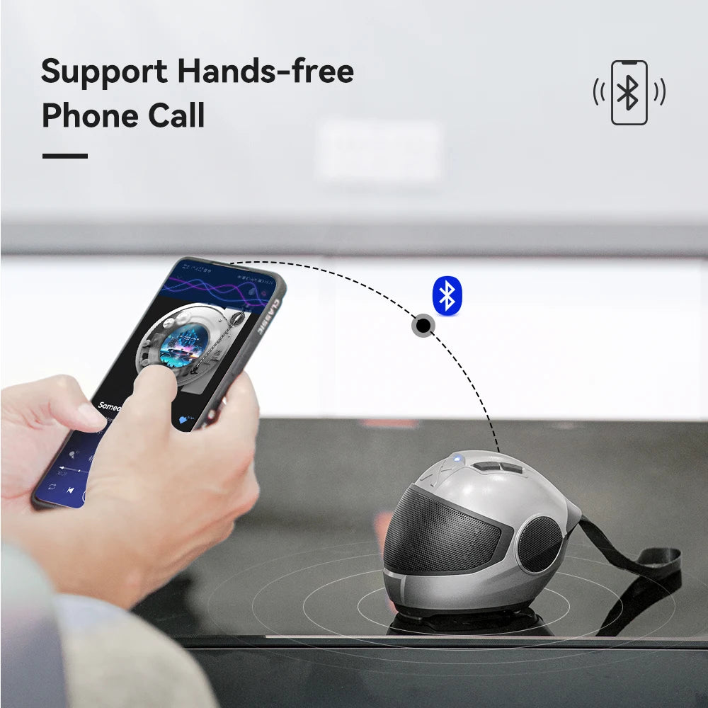 Model-S Portable Bluetooth Speaker, Helmet Style Wireless Speaker, Powerful Loud Stereo Speakers, Deep Bass, IPX4 Waterproof